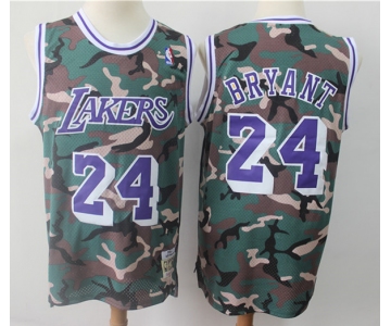 Men's Los Angeles Lakers #24 Kobe Bryant Authentic Camo  Basketball Jersey