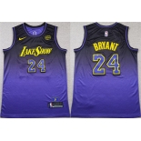 Men's Los Angeles Lakers #24 Kobe Bryant Purple 2024 Stitched Basketball Jersey