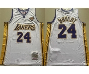 Men's Los Angeles Lakers #24 Kobe Bryant White 2009-10 Stitched Throwback Basketball Jersey Men's Los Angeles Lakers #24 Kobe Bryant White 2009-10 Stitched Throwback Basketball Jersey