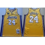 Men's Los Angeles Lakers #24 Kobe Bryant Yellow 2009-10 Stitched Throwback Basketball Jersey Men's Los Angeles Lakers #24 Kobe Bryant Yellow 2009-10 Stitched Throwback Basketball Jersey