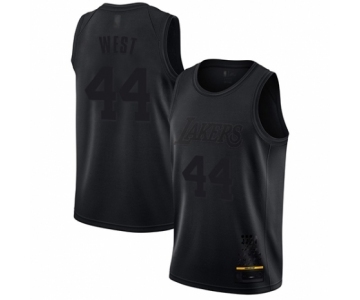 Men's Los Angeles Lakers #44 Jerry West Swingman Black MVP Basketball Jersey