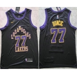 Men's Los Angeles Lakers #77 Luka Doncic Black 2025 City Swingman Jersey Men's Los Angeles Lakers #77 Luka Doncic Black 2025 City Swingman Jersey