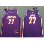 Men's Los Angeles Lakers #77 Luka Doncic Purple 2025 Statement Edition Stitched Basketball Jersey Men's Los Angeles Lakers #77 Luka Doncic Purple 2025 Statement Edition Stitched Basketball Jersey