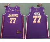 Men's Los Angeles Lakers #77 Luka Doncic Purple 2025 Statement Edition Stitched Basketball Jersey Men's Los Angeles Lakers #77 Luka Doncic Purple 2025 Statement Edition Stitched Basketball Jersey