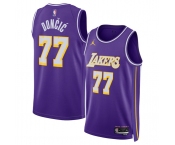 Men's Los Angeles Lakers #77 Luka Doncic Purple 2025 new Statement Edition Stitched Basketball Jersey Men's Los Angeles Lakers #77 Luka Doncic Purple 2025 new Statement Edition Stitched Basketball Jersey