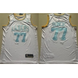 Men's Los Angeles Lakers #77 Luka Doncic White 2025 Classic Edition Stitched Basketball Jersey