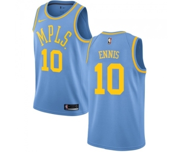Men's Nike Los Angeles Lakers #10 Tyler Ennis Swingman Blue Hardwood Classics NBA Jersey