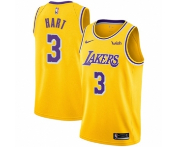 Men's Nike Los Angeles Lakers #3 Josh Hart Swingman Gold NBA Jersey - Icon Edition