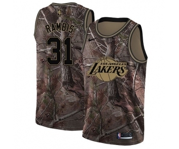 Men's Nike Los Angeles Lakers #31 Kurt Rambis Swingman Camo Realtree Collection NBA Jersey