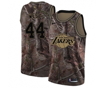 Men's Nike Los Angeles Lakers #44 Jerry West Swingman Camo Realtree Collection NBA Jersey