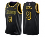 Men's Nike Los Angeles Lakers #9 Luol Deng Swingman Black City Edition NBA Jersey