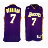 nba los angeles Lakers #7 sessions purple[sessions][2011 swingman revolution 30]