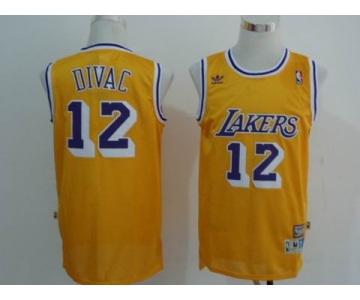 nba los angeles lakers #12 divac yellow[divac]