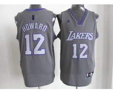nba los angeles lakers #12 dwight howard grey