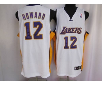 nba los angeles lakers #12 dwight howard white jerseys  [howard]