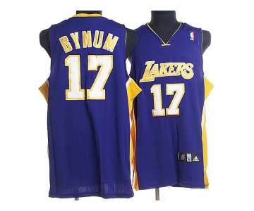 nba los angeles lakers #17 bynum blue