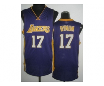 nba los angeles lakers #17 bynum purple[revolution 30]