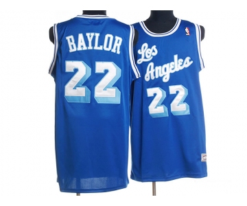 nba los angeles lakers #22 baylor m&n blue