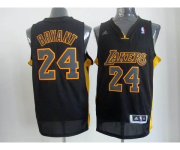 nba los angeles lakers #24 kobe bryant blackyellow[revolution 30 swingman]