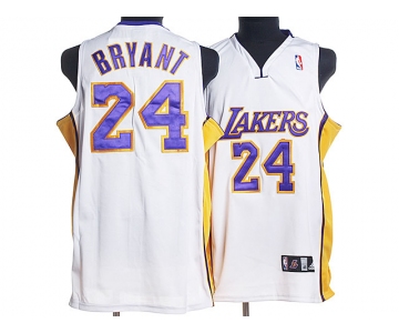 nba los angeles lakers #24 kobe bryant white