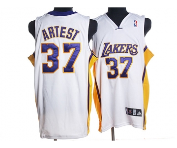 nba los angeles lakers #37 artest white