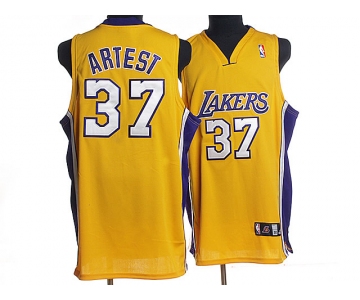 nba los angeles lakers #37 artest yellow