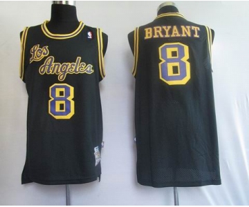 nba los angeles lakers #8 bryant m&n black