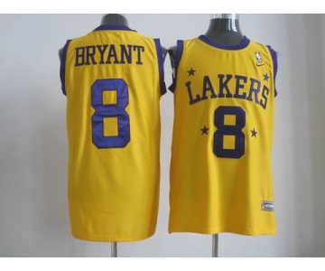 nba los angeles lakers #8 bryant yellow星星