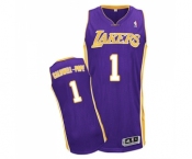 Women's Adidas Los Angeles Lakers #1 Kentavious Caldwell-Pope Authentic Purple Road NBA Jersey