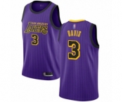 Women's Los Angeles Lakers #3 Anthony Davis Swingman Purple Basketball Jersey - City Edition