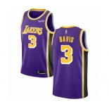 Women's Los Angeles Lakers #3 Anthony Davis Swingman Purple Basketball Jersey - Statement Edition