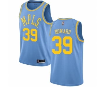 Women's Los Angeles Lakers #39 Dwight Howard Authentic Blue Hardwood Classics Basketball Jersey