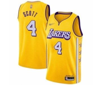 Women's Los Angeles Lakers #4 Byron Scott Swingman Gold Basketball Jersey - 2019-20 City Edition