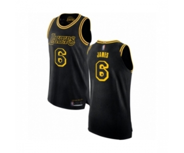 Women's Los Angeles Lakers #6 LeBron James Swingman Black Basketball Jersey - City Edition