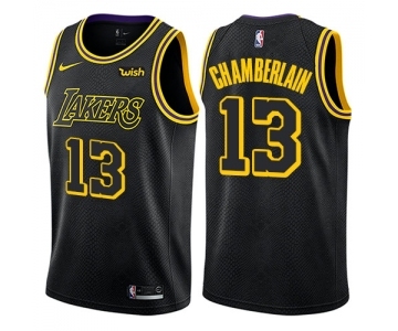 Women's Nike Los Angeles Lakers #13 Wilt Chamberlain Swingman Black NBA Jersey - City Edition