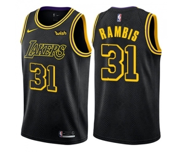 Women's Nike Los Angeles Lakers #31 Kurt Rambis Swingman Black NBA Jersey - City Edition
