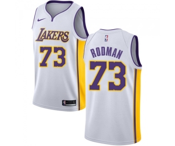 Women's Nike Los Angeles Lakers #73 Dennis Rodman Swingman White NBA Jersey - Association Edition