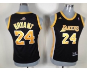women nba jerseys los angeles lakers #24 bryant black[yellow number]
