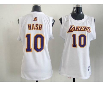 women nba los angeles lakers #10 nash white