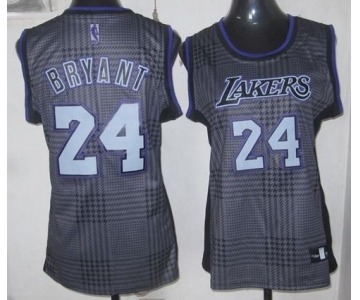women nba los angeles lakers #24 kobe bryant black-grey[2012]