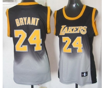 women nba los angeles lakers #24 kobe bryant black-grey