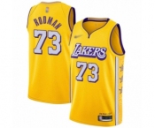 Youth Los Angeles Lakers #73 Dennis Rodman Swingman Gold Basketball Jersey - 2019-20 City Edition