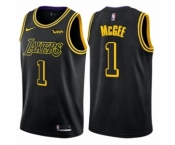 Youth Nike Los Angeles Lakers #1 JaVale McGee Swingman Black NBA Jersey - City Edition