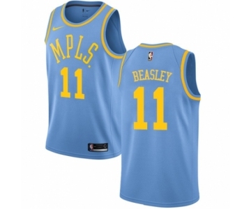 Youth Nike Los Angeles Lakers #11 Michael Beasley Authentic Blue Hardwood Classics NBA Jersey