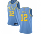 Youth Nike Los Angeles Lakers #12 Vlade Divac Swingman Blue Hardwood Classics NBA Jersey