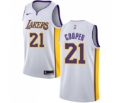 Youth Nike Los Angeles Lakers #21 Michael Cooper Swingman White NBA Jersey - Association Edition