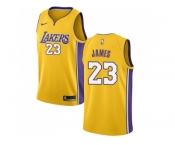 Youth Nike Los Angeles Lakers #23 LeBron James Gold NBA Swingman Icon Edition Jersey