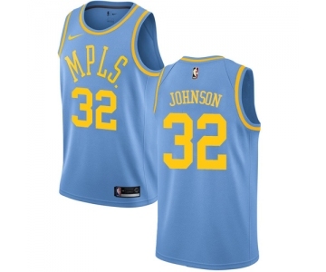 Youth Nike Los Angeles Lakers #32 Magic Johnson Swingman Blue Hardwood Classics NBA Jersey