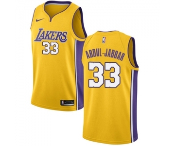 Youth Nike Los Angeles Lakers #33 Kareem Abdul-Jabbar Swingman Gold Home NBA Jersey - Icon Edition