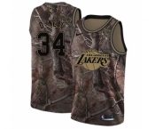 Youth Nike Los Angeles Lakers #34 Shaquille O'Neal Swingman Camo Realtree Collection NBA Jersey